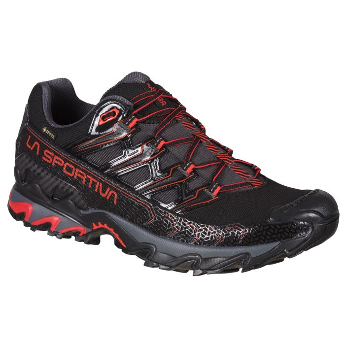 Black/Goji Men's La Sportiva Ultra Raptor II Gtx Hiking Shoes | 76352-LIFT