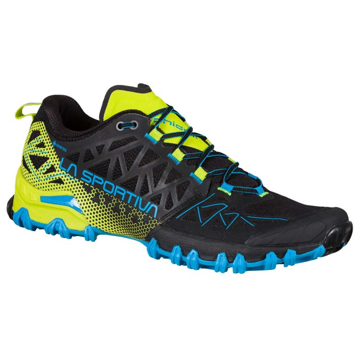 Black/Neon Men's La Sportiva Bushido II GTX Mountain Running Shoes | 85601-NQJD