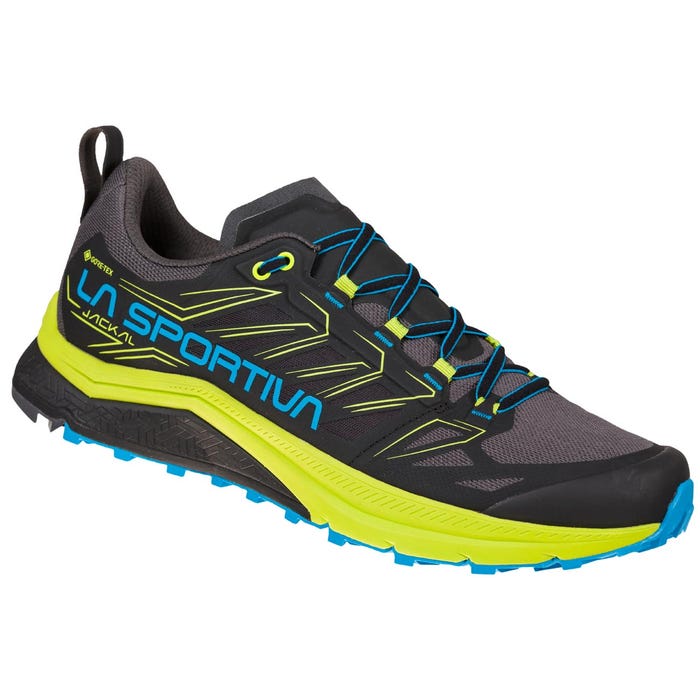 Black/Neon Men's La Sportiva Jackal GTX Mountain Running Shoes | 36085-LPKE