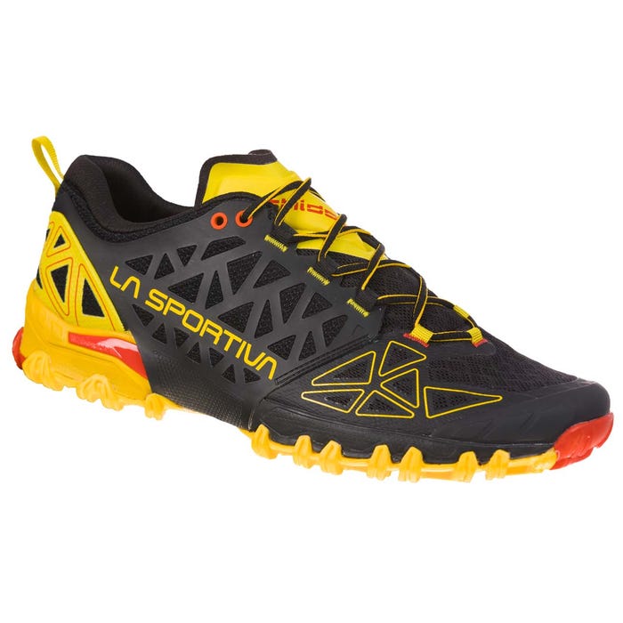 Black/Yellow Men's La Sportiva Bushido II Mountain Running Shoes | 24760-BQZN
