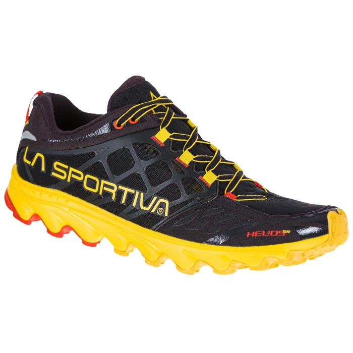 Black/Yellow Men's La Sportiva Helios SR Mountain Running Shoes | 17243-LXJR