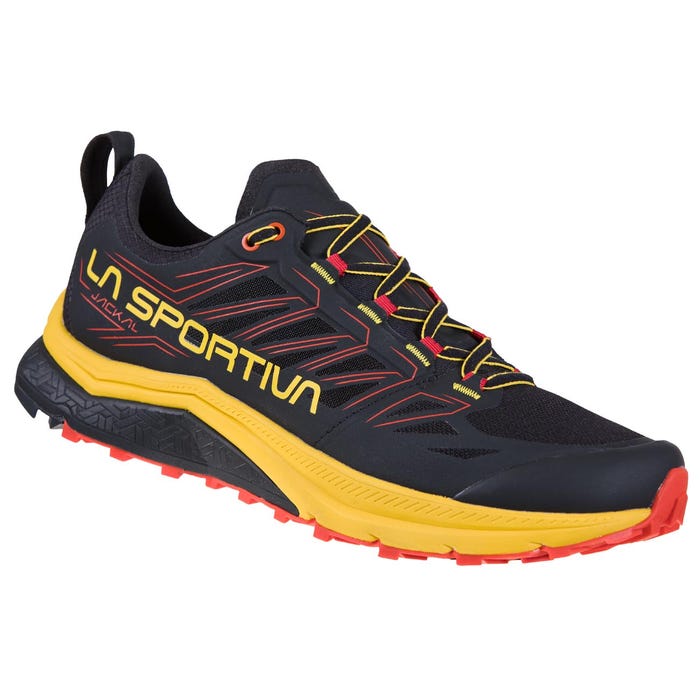 Black/Yellow Men's La Sportiva Jackal Mountain Running Shoes | 09217-YSAB