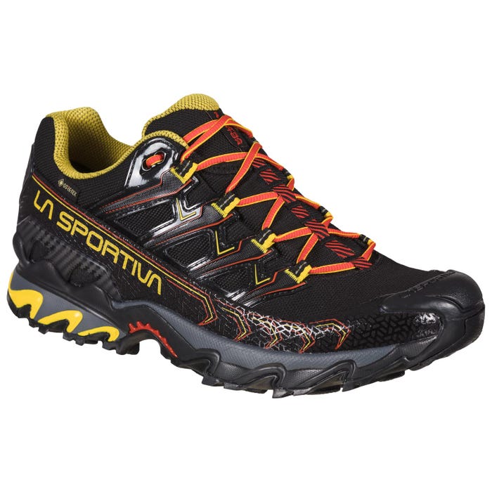 Black/Yellow Men's La Sportiva Ultra Raptor II Gtx Hiking Shoes | 15079-XLOH