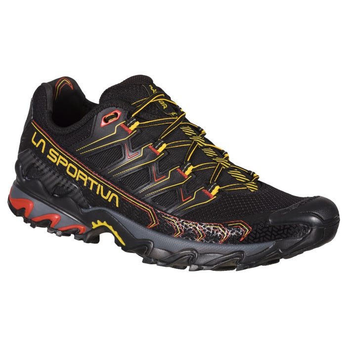 Black/Yellow Men's La Sportiva Ultra Raptor II Mountain Running Shoes | 81502-VXUT