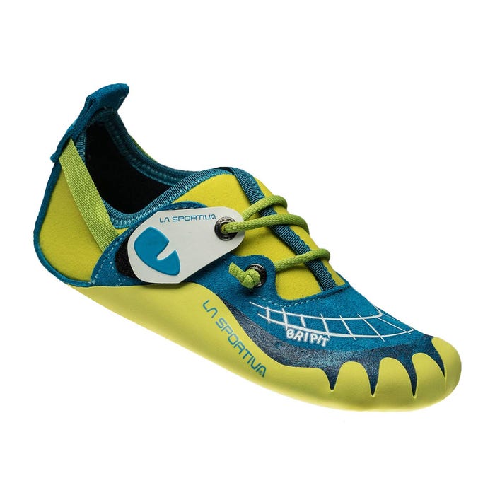 Blue/Sulphur Kid La Sportiva Gripit Climbing Shoes | 95148-RCBX