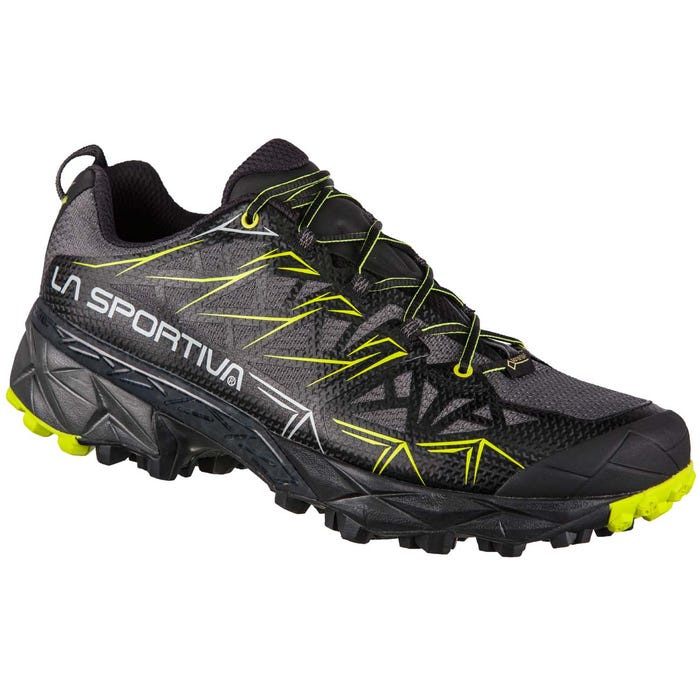 Carbon/Apple Green Men's La Sportiva Akyra Gtx Mountain Running Shoes | 36480-OFZL