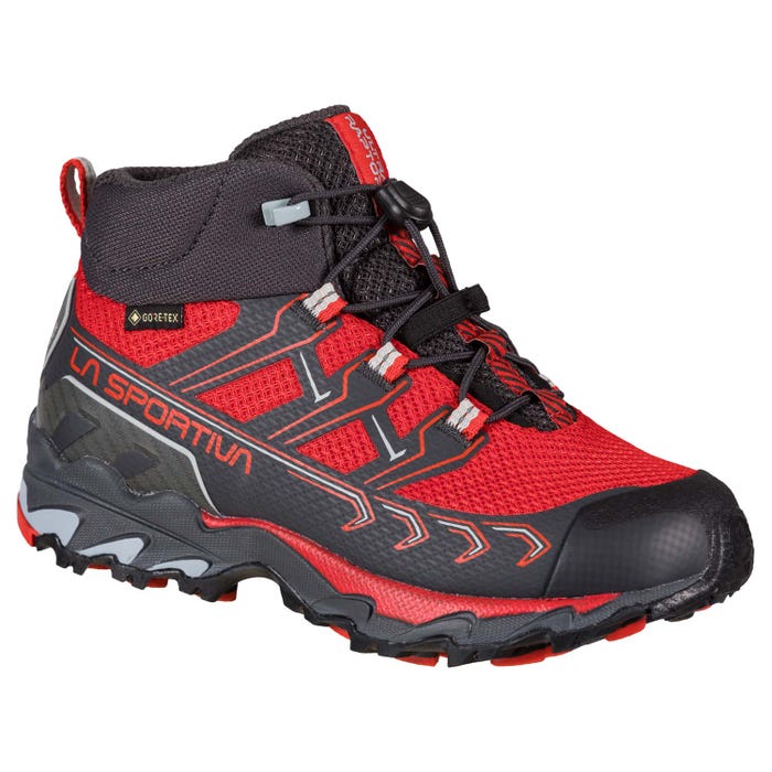 Carbon/Goji Kid La Sportiva Ultra Raptor II Mid JR Gtx Hiking Boots | 50974-TQIN