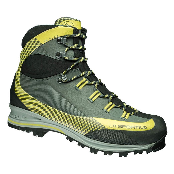 Carbon/Green Men's La Sportiva Trango Trk Leather GTX Mountaineering Boots | 62417-HONR