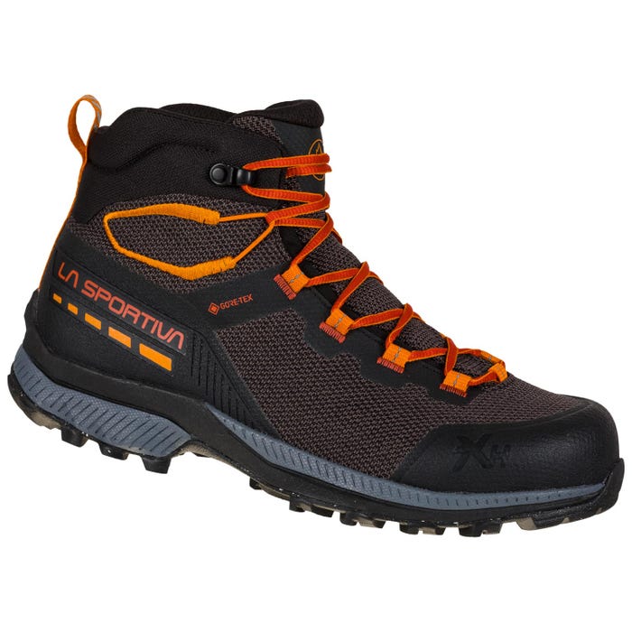 Carbon/Saffron Men's La Sportiva TX Hike Mid Gtx Hiking Shoes | 98630-HVNW