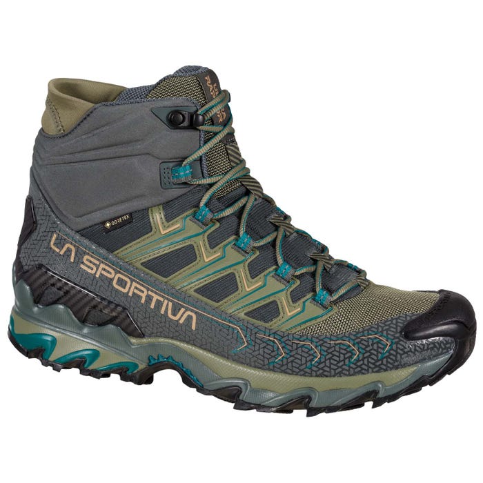 Charcoal/Lichen Men's La Sportiva Ultra Raptor II Mid GTX Hiking Boots | 04578-QGTH