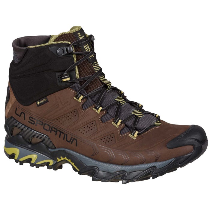 Chocolate/Cedar Men's La Sportiva Ultra Raptor II Mid Leather GTX Hiking Boots | 40587-KIXZ
