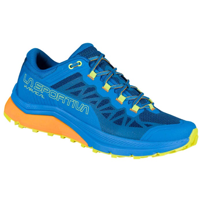 Electric Blue/Citrus Men's La Sportiva Karacal Mountain Running Shoes | 59037-FIUE