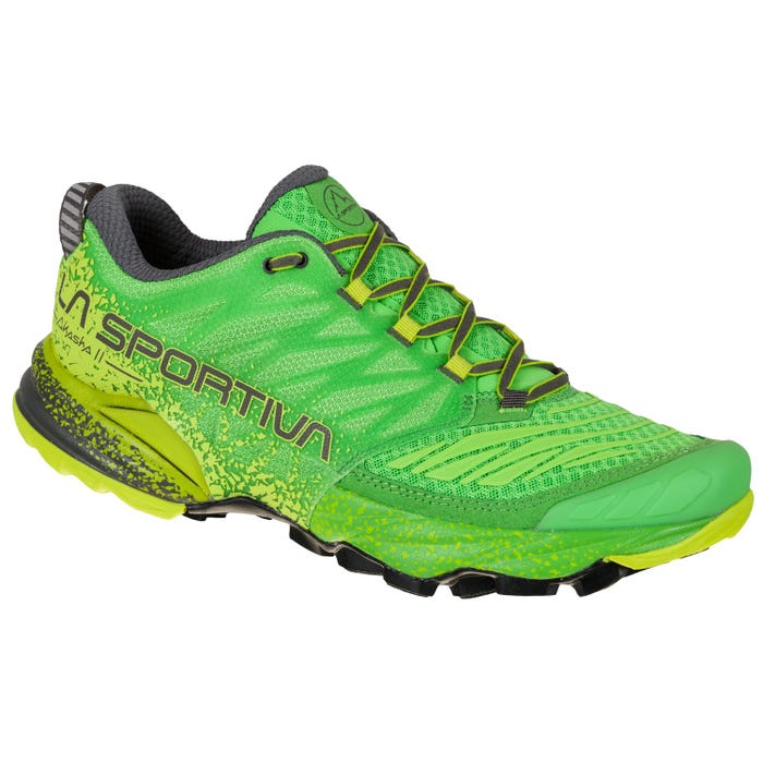 Flash Green/Metal Men's La Sportiva Akasha II Mountain Running Shoes | 52431-PUQM