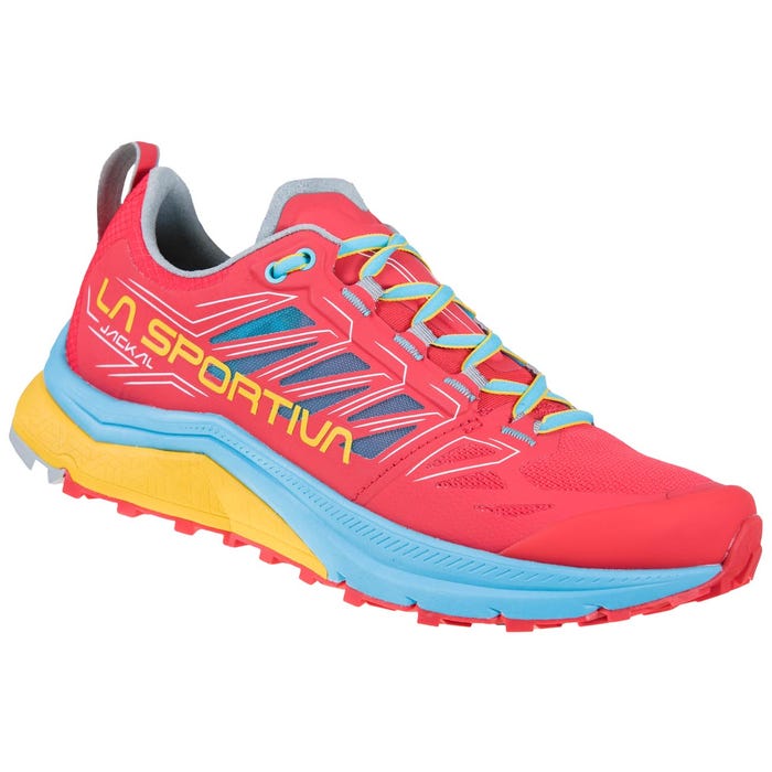 Hibiscus/Malibu Blue Women's La Sportiva Jackal Mountain Running Shoes | 68215-FBPM