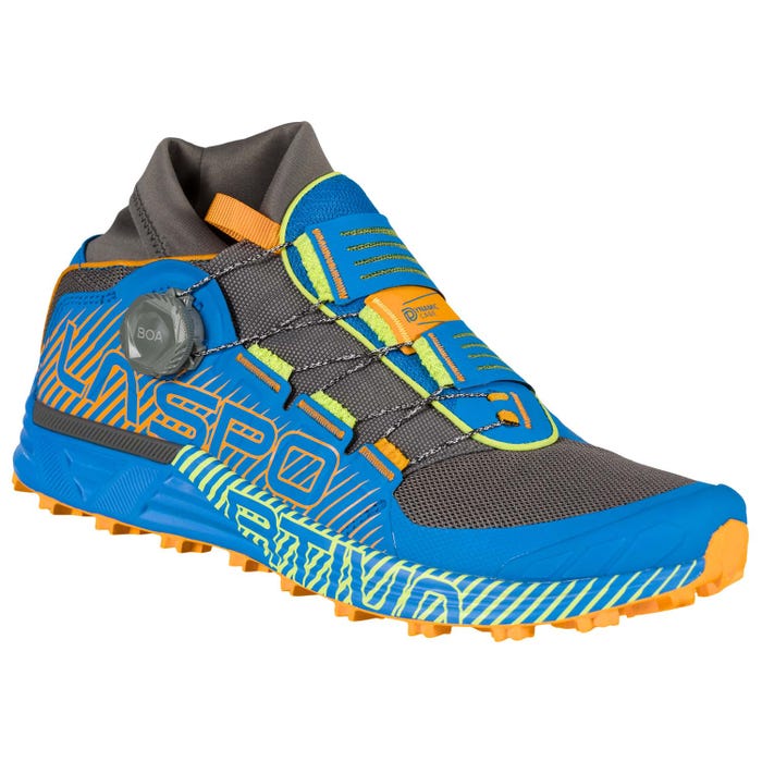Metal/Electric Blue Men's La Sportiva Cyklon Mountain Running Shoes | 94017-PCON