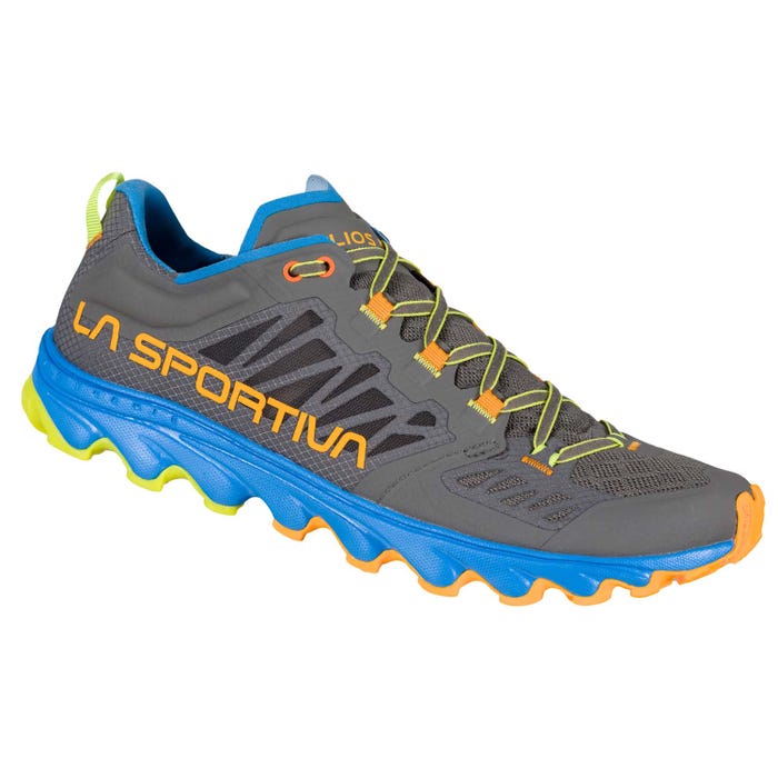 Metal/Electric Blue Men's La Sportiva Helios III Mountain Running Shoes | 81206-JCTK
