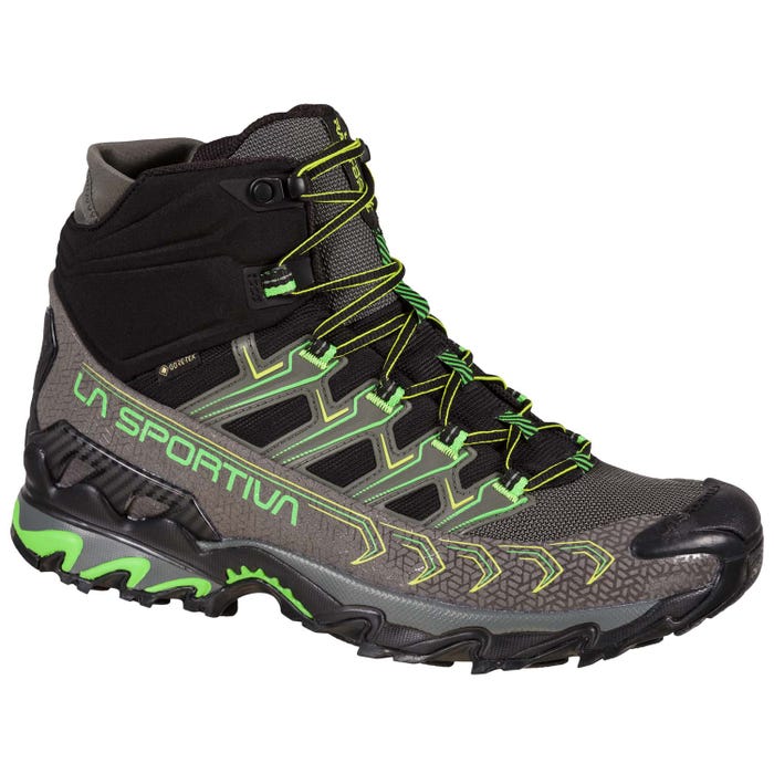 Metal/Flash Green Men's La Sportiva Ultra Raptor II Mid GTX Hiking Boots | 16342-DHAQ
