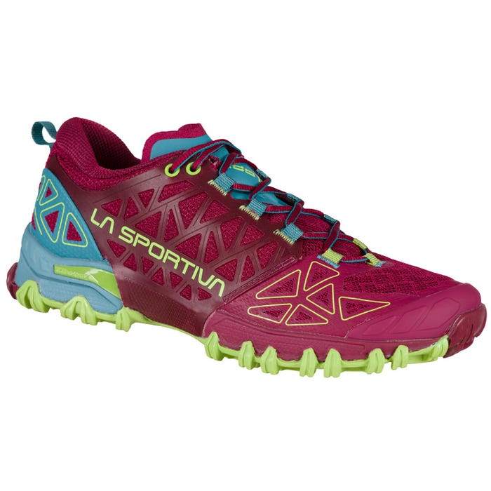 Red Plum/Topaz Women's La Sportiva Bushido II Mountain Running Shoes | 87513-OBAZ