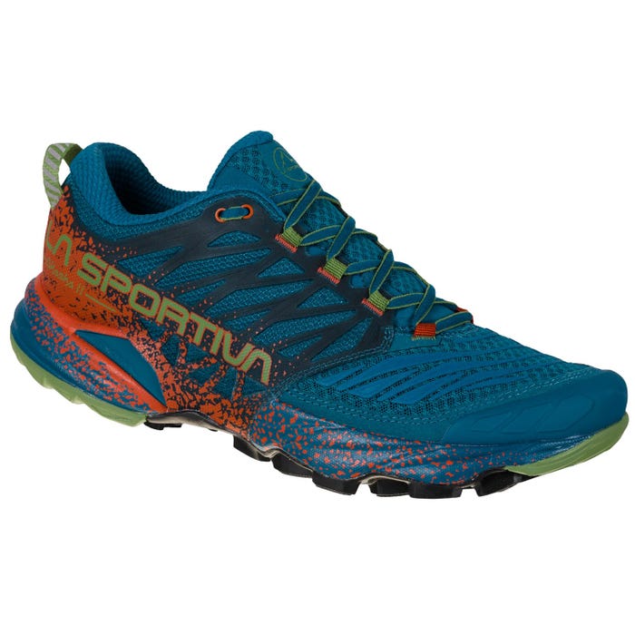 Space Blue/Kale Men's La Sportiva Akasha II Mountain Running Shoes | 36872-IONC