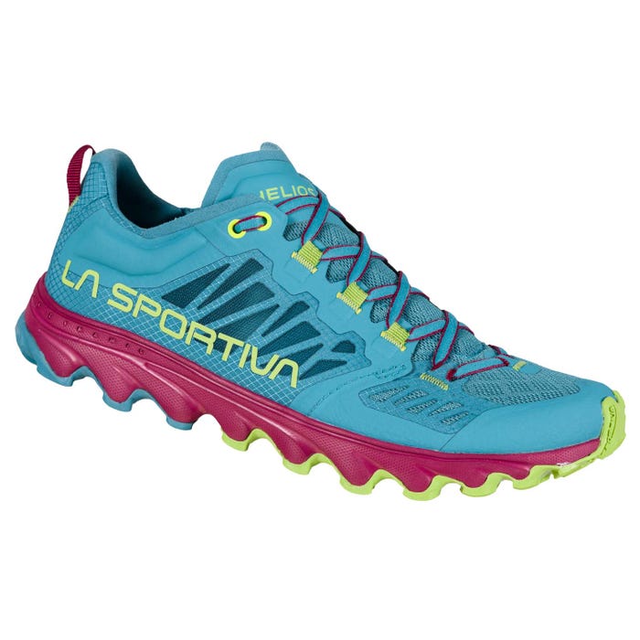 Topaz/Red Plum Women's La Sportiva Helios III Mountain Running Shoes | 90452-JBYW